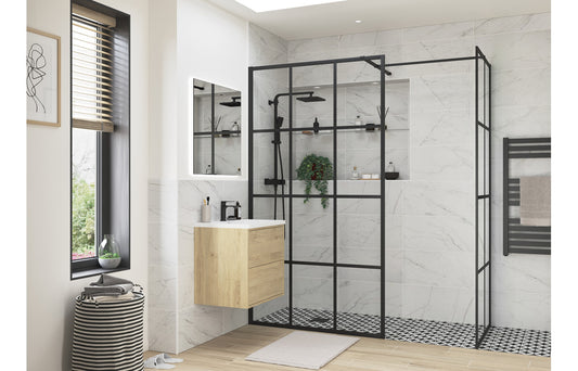 Black Framed Wet Room Shower Panel Sets